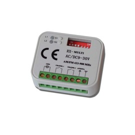 Universal Radio Receiver Schartec RX Compatible with Sommer 4020 - Hörmann HSM 4- Marantec 302 - Nice - Faac - Liftmaster - Ditec - V2 Handheld Transmitter with 433 MHz and 868 MHz