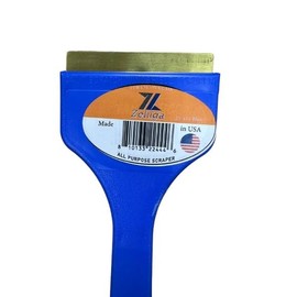 Zeluga 25-555-Blue Brass Blade Ice Scraper – Scratch-Free, Rustproof, Heavy-Duty Ice Remover Tool, Blue