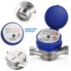Hemobllo Water Meter Water Flow Meter Cold Water Meter for