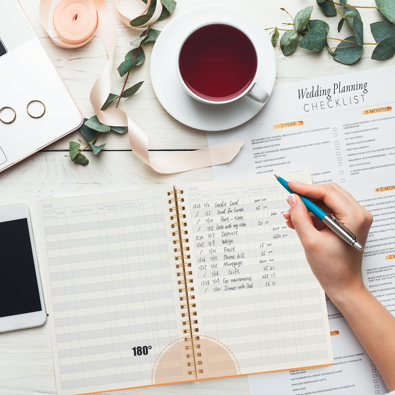 Koogel Accounting Ledger Book, Expense Tracker Notebook A5 Budget Book