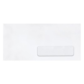 Quality Park Right-Window Envelopes, #10, 24lb, Gummed, White, 500/Box (QUA21332)