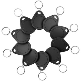50pcs 13.56MHz ISO15963 Icode2 Hf RFID Keyfobs Tags Key Cards, Contactless Proximity iCode-Slix IC Key Fobs ISO15693 for Keyless Entry Access Control Systems - Black