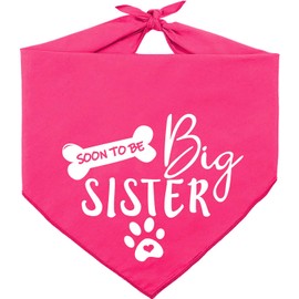 Big Sister Dog Bandana,Reversible Triangle Bibs Pet Scarf