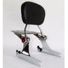 XKMT-Skull Adjustable Backrest Sissy Bar w/Luggage Rack Compatible With H-D