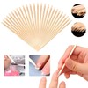100-Pack Nail Art Wood Stick, Double Heads Nail Cuticle Pusher