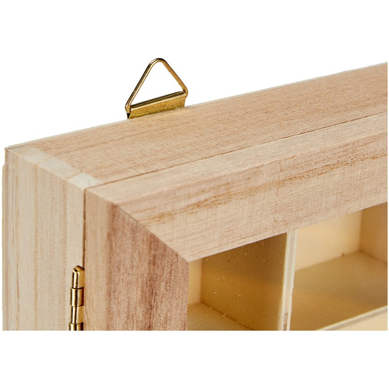 Artemio Display case, Wood, Beige, 23 x 28 x 4