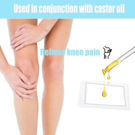Castor Oil Knee Pack Wrap, Disposable Castor Oil Pack Wra, Organic Cotton Self-Adhesive Castor Oil Wraps (Without Essential Oils)-10PCS