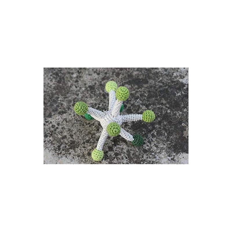 Crochet Baby Rattle Toy – Handmade Dandelion Sensory Rattle with