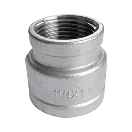 LOZOME 1-1/4" x 1" Female Reducer Reducing Coupling,Stainless Steel 304 NPT Female Threaded Cast Pipe Fitting,Nipple