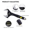 Sharp-tec Adjustable Spanner Set, Wide Jaw Opening Adjustable Wrench, Heavy-Duty