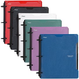 Five Star Flex Refillable Notebook + Study App, 1 Inch Binder with Customizable Cover, College Ruled Notebook and 3 Ring Binder, Hybrid NoteBinder, 200 Sheet Capacity, Color Will Vary (29326)