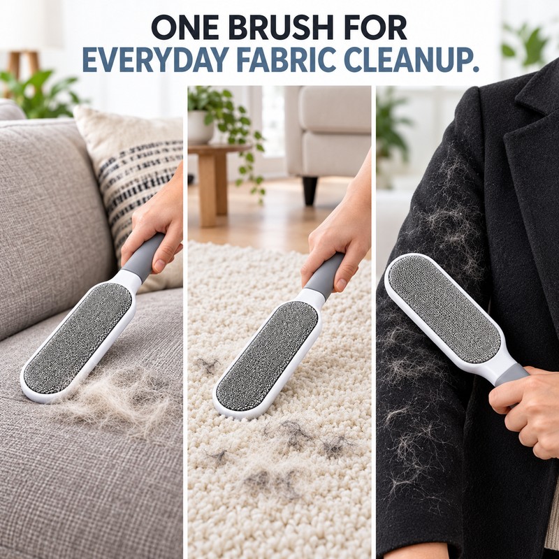Reusable Pet Hair Remover Brush for Clothes & Furniture –