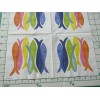 IHR Two Decorative Luncheon Napkins for Decoupage "Hand Stamped Fish"