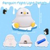 Okayera Penguin Night Light, Pudgy Penguins Squishy Nightlight for Kids,