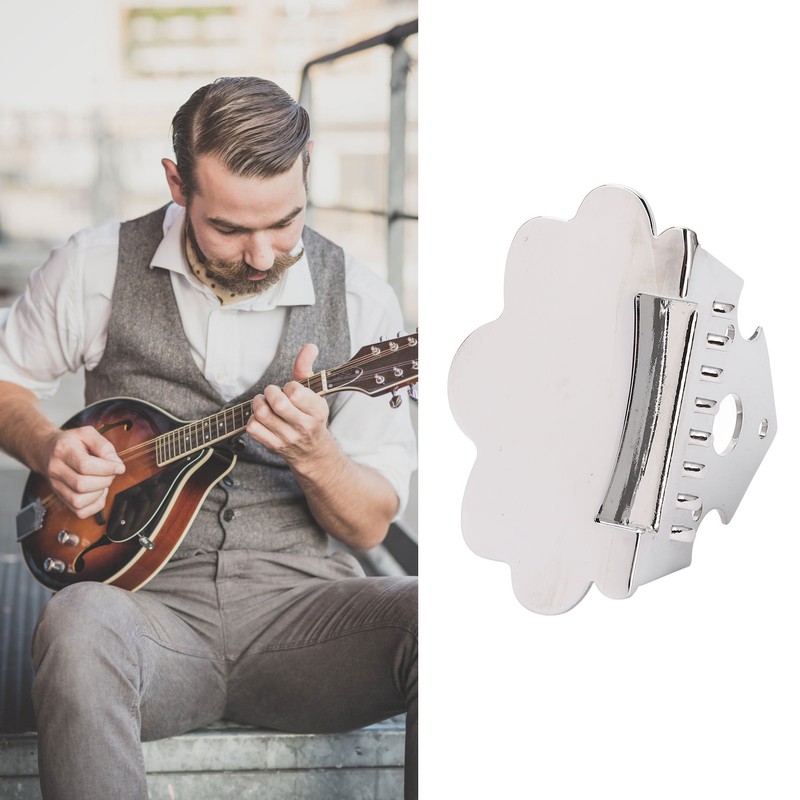 Mandolin Tailpiece Zinc Alloy 8 Strings Triangle Shape Mandolin Tailpiece