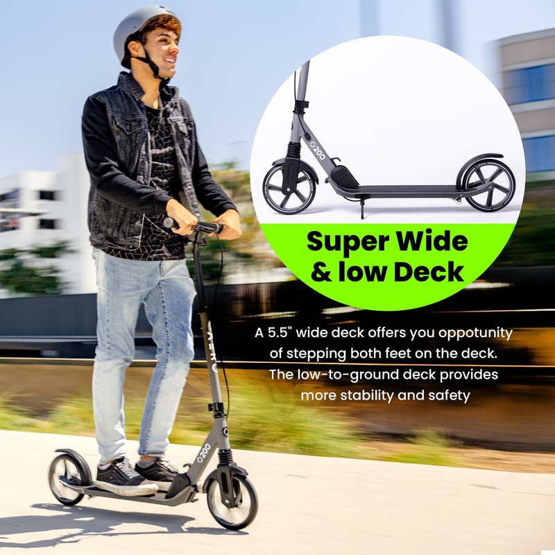 Aero Big Wheels Kick Scooter for Kids 8-12, Teens &