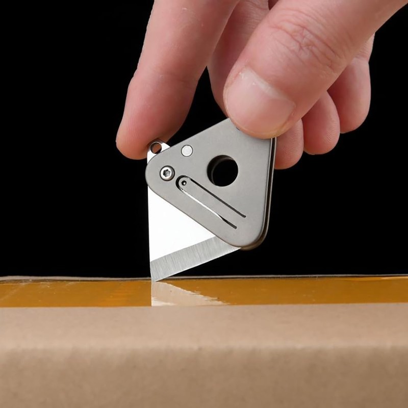 LSCH Titanium Small Quick Release Keychain Knife,Mini EDC Box Cutter,(LS-1220)
