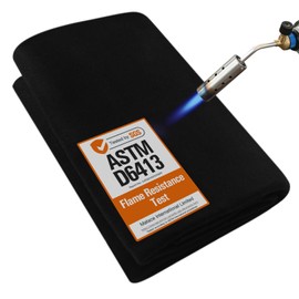 Matace Welding Blanket Fireproof 40x40 Inch Carbon Felt Soldering Mat & Pad, 5mm Flame Retardant Fabric, Heat Shield for Brazing, Automotive Repair, Grill & Smoker, HVAC Plumbing, Black