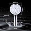 JOHO Hand Shower Head with 3 Jet Types, Round Shower
