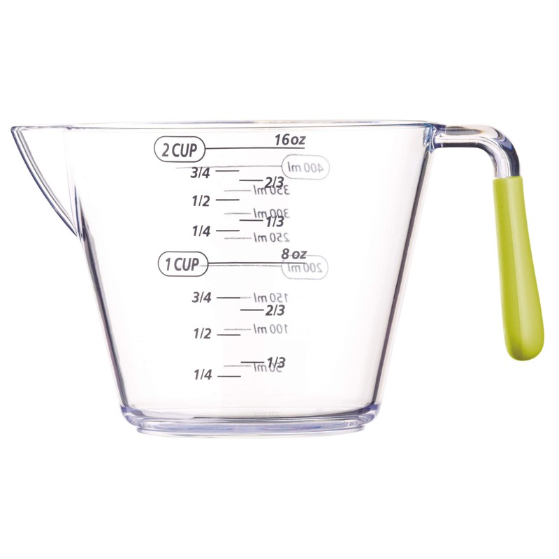 KitchenCraft Colourworks 3 Piece Acrylic Measuring Jug Set, Stackable Jugs