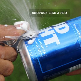 Sturdy Metal Beer Shotgun tool bottle opener keychain - beer bong shotgunning tool - includes sturdy plastic shotgun tool - great for parties, party favors, gift, drinking accessories