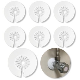 6 PCS Plumbing Cover Plates Plastic Escutcheon Plate Flange Pipe Covers for Bathroom (Apply to 0.4" to 1.14")