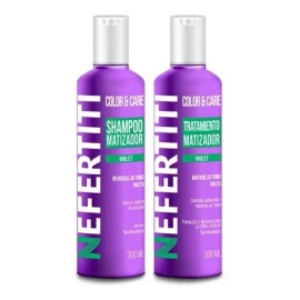 Shampoo Y Tratamiento Color Y Care Violet Nefertit 300ml C.u
