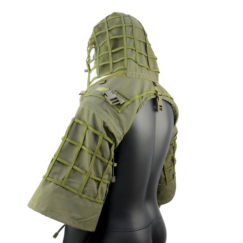LytHarvest Sniper Ghillie Suit Foundation, Ripstop, Camouflage Tactical Ghillie Hood