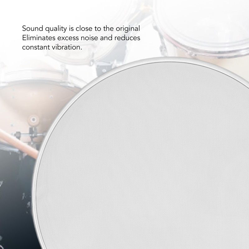 Drum Head 10 Inch Reticulate White Color Sound Deadening Metal