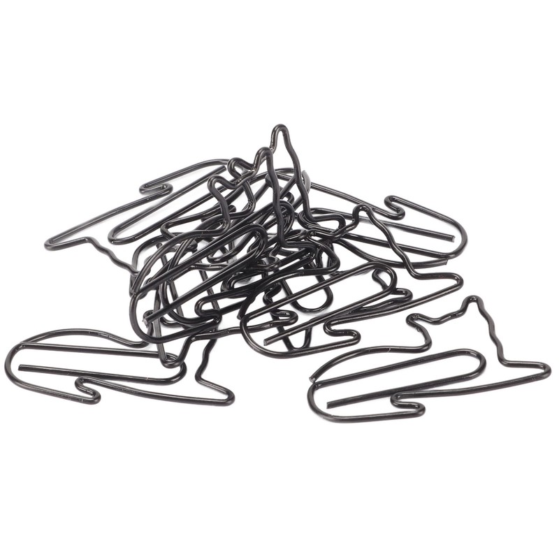 100pcs Cat Shape Paper Clips Increased Slip Resistance Rustproof Metallic