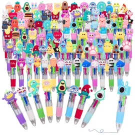 libfrnt 100Pcs Mini Multicolor Pens in One 4-in-1, Cute Pens Bulk for Kids, Delightful Ballpoint Pen Back To School Gifts, Assorted Ink Kawaii Pen