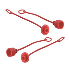 2 Sets Hydraulic Hose Caps and Plugs, Hydraulic Quick Connect Couplings, Red Tractor Hydraulic Dust Cap (1/2")