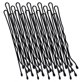 200 HAIRGRIPS TRIPLE WAVE BLACK hair grips clips SALON SLIDES BOBBY PINS