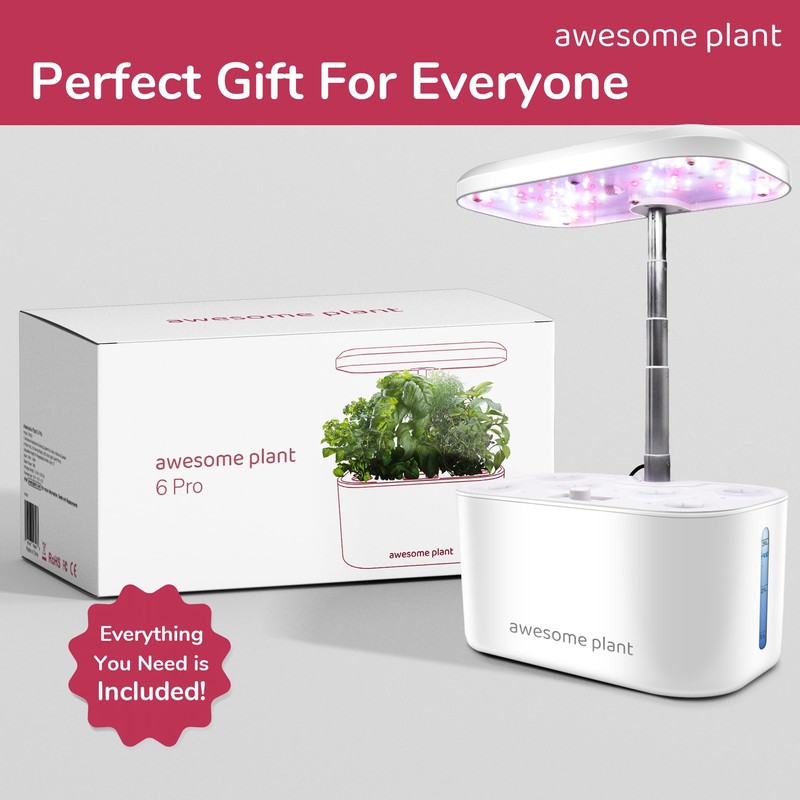 Awesome Plant 6Pro Hydroponics Growing System Kit (6 Pods), Indoor