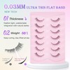 EVENTILL Natural Lashes Cat Eye Short Eyelashes Wispy 12MM False
