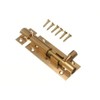 Door Bolt Barrel Sliding Lock 63 mm 2 1/2 Inch Brass with Screws Pack of 6