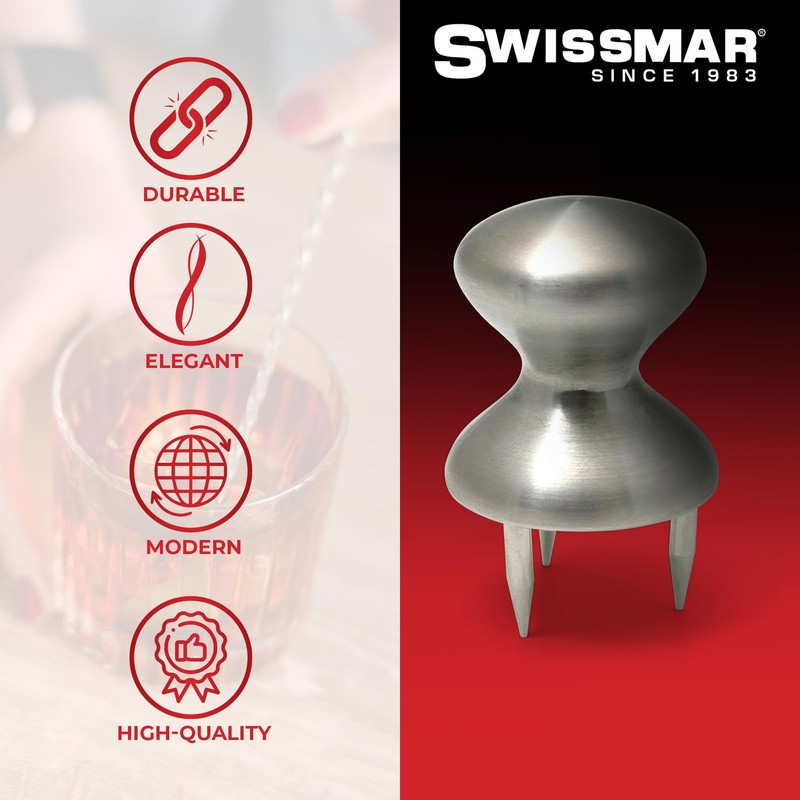 Swissmar Stainless Steel Cheese Holder - 3-Prongs Hold Cheese in