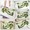 QIUKUN Bathroom Rug Mat Leaves Plush Microfiber Strong Water Absorbent