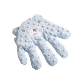 Baby Soothing Palm, Red Bean Stuffed Automatic Baby Patting Hand Soft Sleeping Pacify Toy:_Blue Bear_25cmx24cm