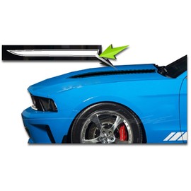 Benini Design Studio Pinstripe Hood Buldge Cowl Blackout Racing Stripe Spear Decal Set Compatible with Ford Mustang GT 2010-2014 (Gold)