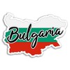 2 x 10cm Bulgaria Flag Map Vinyl Stickers - Travel