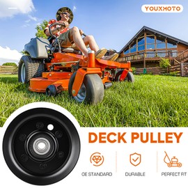 106-2175 132-9420 Flat Idler Pulley Fit for Exmark Toro Quest E/S-Series MX SS Timecutter RZT420H SS3200, ZS3200, SW3200, ZS3200 S, SS3216, SS3225, MX3450, Fits 32" 38" 42" 50" 54" Mower Deck