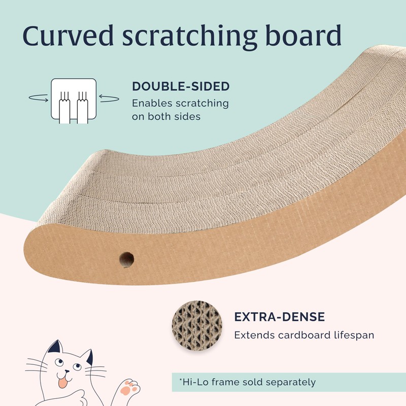 Hepper Hi-Lo Cardboard Replacement - Corrugated Cat Scratching Board Refills
