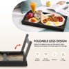 2 Pack Bed Tray Table with Adjustable Legs Breakfast Trays