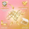 200 Pcs Cute Rose Gold Heart Shaped Paper Clips, Mini