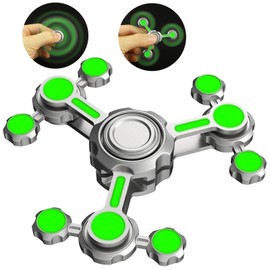 Boost Kinetic Energy Fidget Spinner Toy for Kids Adults, Glow in The Dark Big Hand Finger Spiner Spinning Top Desk Toy for Stress Relief Anti Anxiety, Brithday Christmas Stocking Stuffer