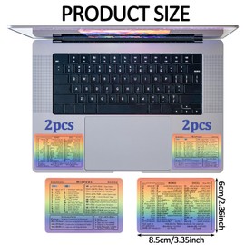 4pcs Windows Shortcut Sticker, Excel Cheat Sheet, Shortcut Stickers for Laptop, Reference Guide Keyboard Shortcut Sticker, Laptop Keyboard Stickers, Keyboard Shortcuts Cheat Sheet(Gradient)