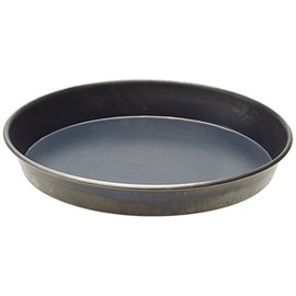 Pentole Agnelli Lamiera Blu Tortiera Tonda per Pizze , Nero, 26 cm