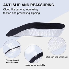 Pack of 2 shoe insoles, shoe raiser, heel wedge, height increase insoles, orthopaedic high pads, heel spurs, heel raiser, arch support insoles, for orthopaedic shoes (black) (2.5 cm)