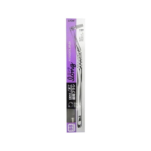 Lion Dent EX Teeth Brush Long 1pc Holder + 3pcs Brushes + 1pc Cap (SS(White))